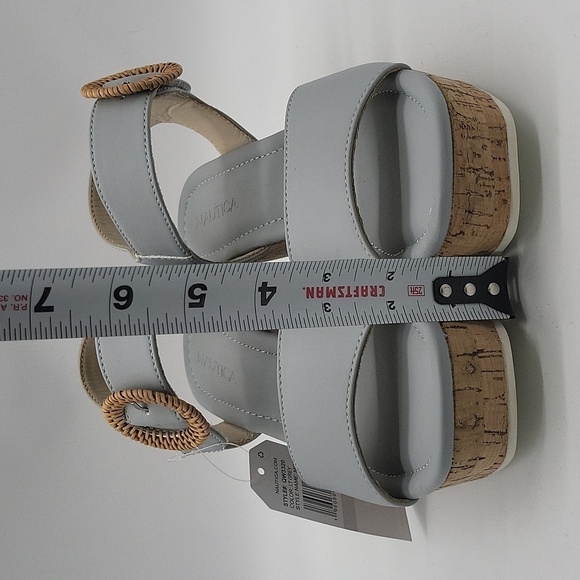 1432- Nautica Wedges Cork Platform Sandals Size 7 NWT - Picture 6 of 14